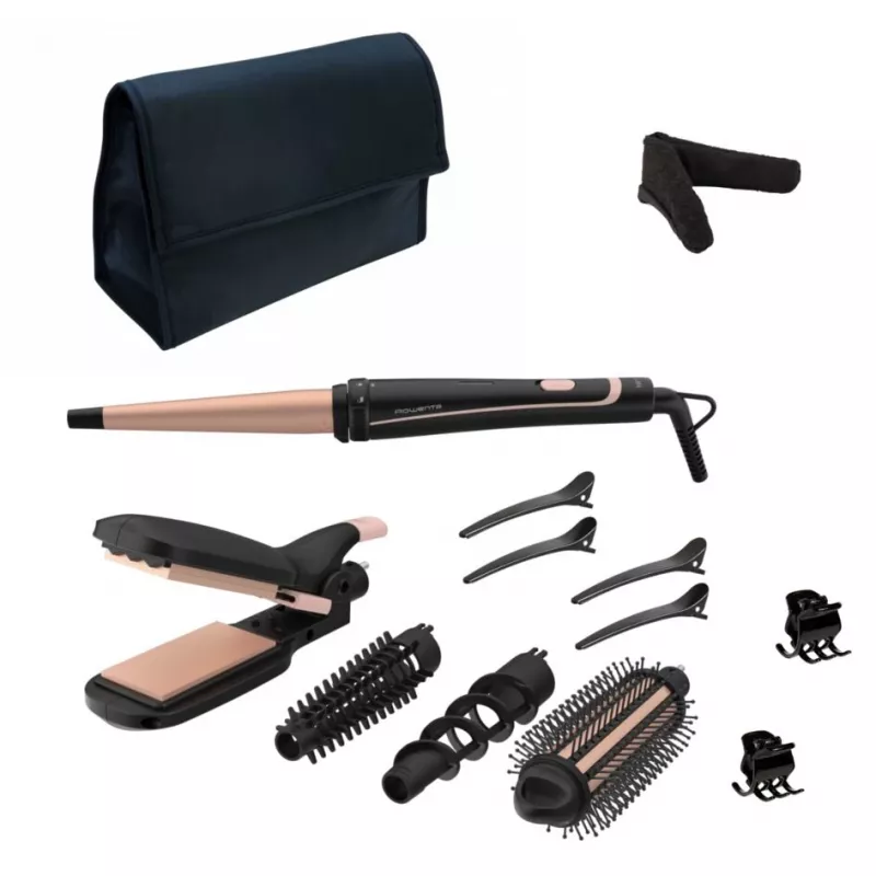 Rowenta Infinite Looks CF4231 Multistyler Warm Czarny, Bronze 1.8 m