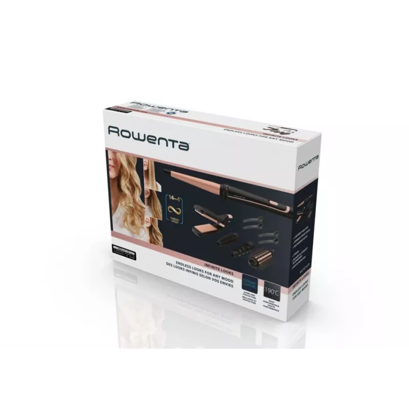 Rowenta Infinite Looks CF4231 Multistyler Warm Czarny, Bronze 1.8 m