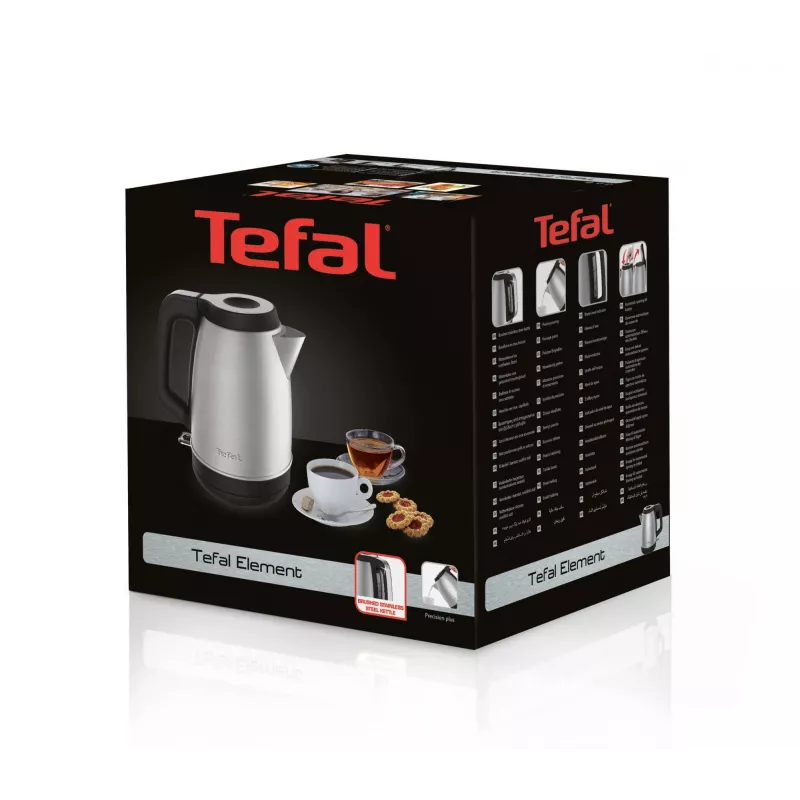 Czajnik elektryczny Tefal KI280D 1,7 l 2400 W Czarny, Stal nierdzewna