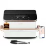 Cosori Dual Blaze Twinfry Chef Edition Podwójna 10 L Wolnostojąca 2800 W Frytkownica powietrzna Złoto-różowy, Biały
