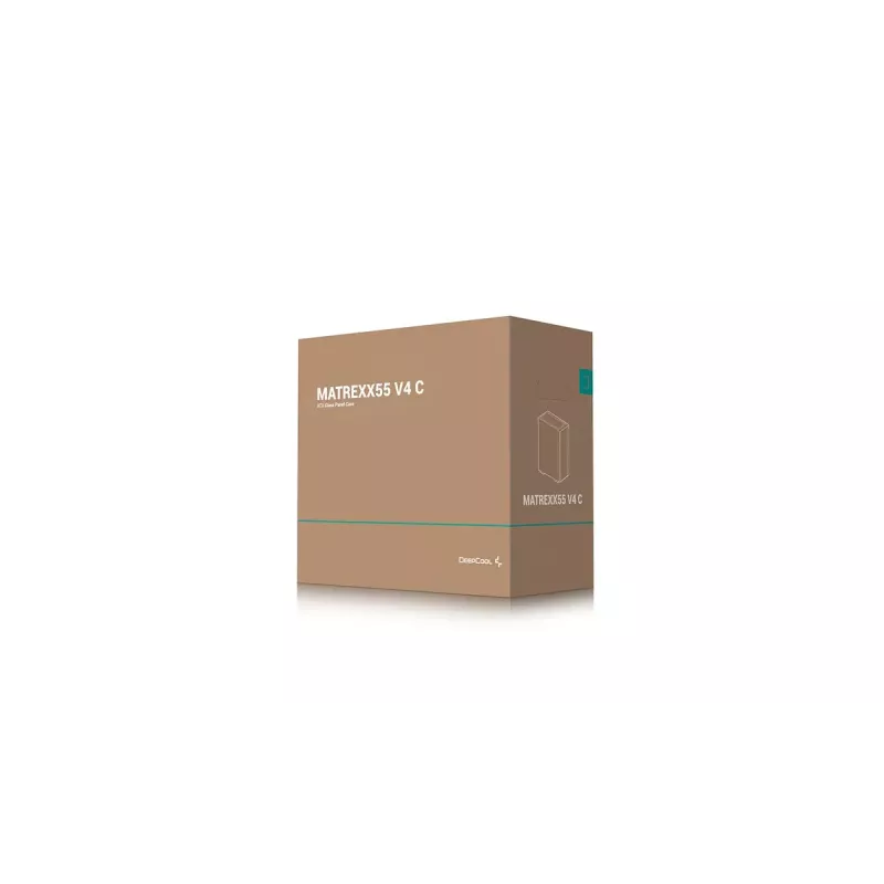 Obudowa PC DeepCool MATREXX55 V4 C Midi Tower Czarna — szkło hartowane, obsługa ATX/microATX, USB-C, maks. GPU 370 mm