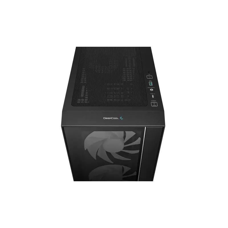 Obudowa PC DeepCool MATREXX55 V4 C Midi Tower Czarna — szkło hartowane, obsługa ATX/microATX, USB-C, maks. GPU 370 mm