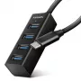 Axagon HUE-M1C 4x USB 3.2 Gen 1 MINI hub, metal, kabel USB-C 20cm