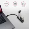 Axagon HUE-M1C 4x USB 3.2 Gen 1 MINI hub, metal, kabel USB-C 20cm
