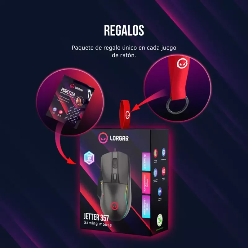 Mysz Lorgar Jetter 357 Gaming Optyczna Praworęczna