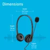 Zestaw słuchawkowy HP Stereo USB G2, Przewodowy, Biuro/Call center, 90 g, Zestaw słuchawkowy, Czarny