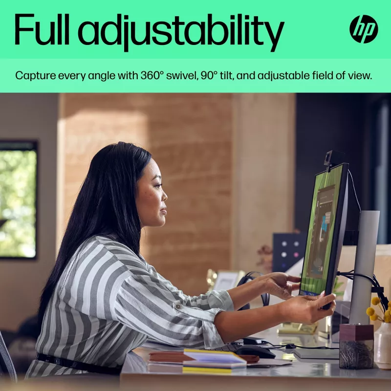 HP 625 FHD Webcam, 4 MP, 1920 x 1080 pixels, Full HD, biznesowa, USB, czarna