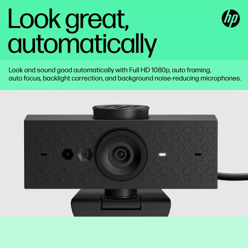 HP 625 FHD Webcam, 4 MP, 1920 x 1080 pixels, Full HD, biznesowa, USB, czarna