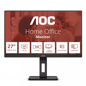 Monitor AOC Q27E3UMF 68,6 cm (27 cali) 2560 x 1440 pikseli Quad HD Czarny
