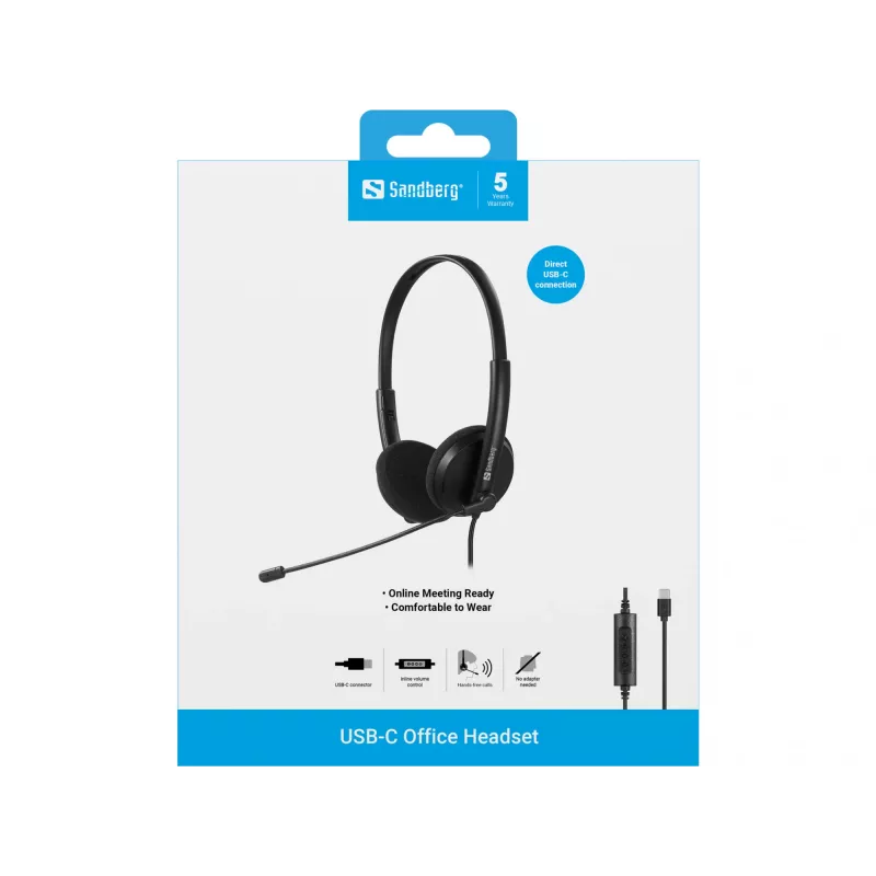 Zestaw słuchawkowy Sandberg USB-C Office Headset