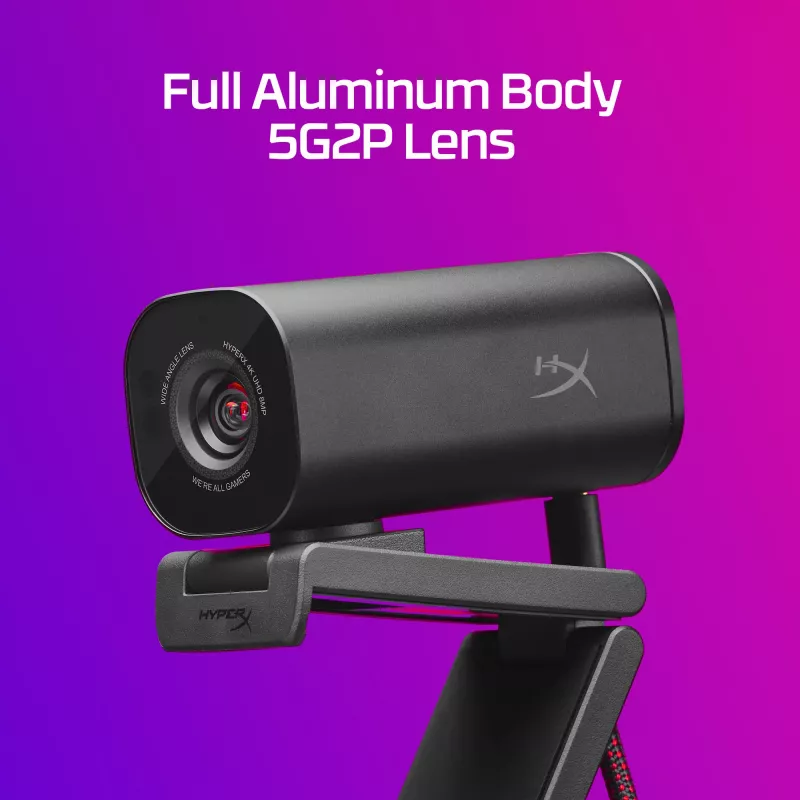 HyperX Vision S Webcam, Czarny, Windows 10, Windows 11, Mac OS X 10.10 Yosemite, MacOS, ChromeOS, 45 mm, 93,3 mm