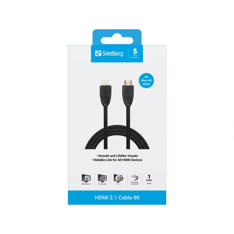 Kabel Sandberg HDMI 2.1 8K, 1m