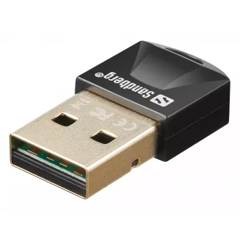 Sandberg USB BT 5.3 Bezprzewodowy Dongle, Bezprzewodowy, USB, Bluetooth, 3 Mbit/s, Czarny