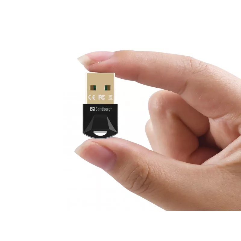 Sandberg USB BT 5.3 Bezprzewodowy Dongle, Bezprzewodowy, USB, Bluetooth, 3 Mbit/s, Czarny
