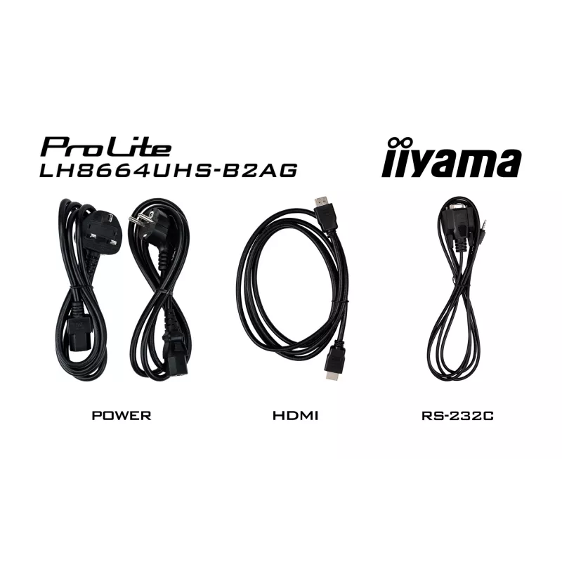 iiyama LH8664UHS-B2AG Wyświetlacz reklamowy Digital signage panel płaski 2.17 m (85.6 cala) Wi-Fi 500 cd/m² 4K Ultra HD Czarny Wbudowany procesor Android 11 24/7