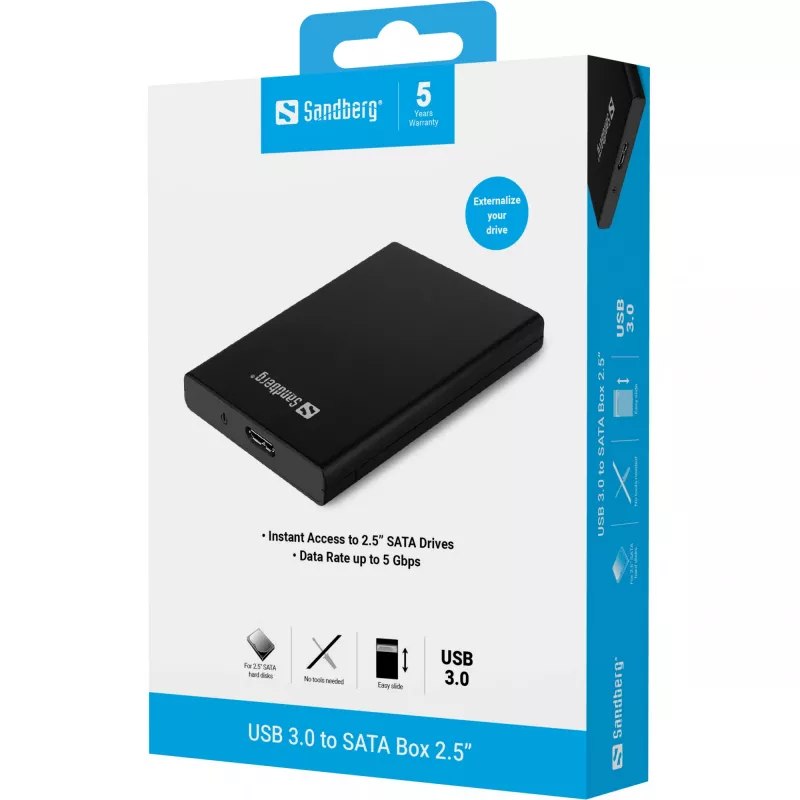 Obudowa HDD/SSD Sandberg USB 3.0 do SATA Box 2.5''