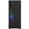 Obudowa PC GEMBIRD Fornax 2000 RGB Midi Tower Czarna — Micro ATX/ITX/ATX, 1x120mm tylny wentylator, 2x2.5 cala zatoki, 2x3.0 USB-A, Szkło hartowane