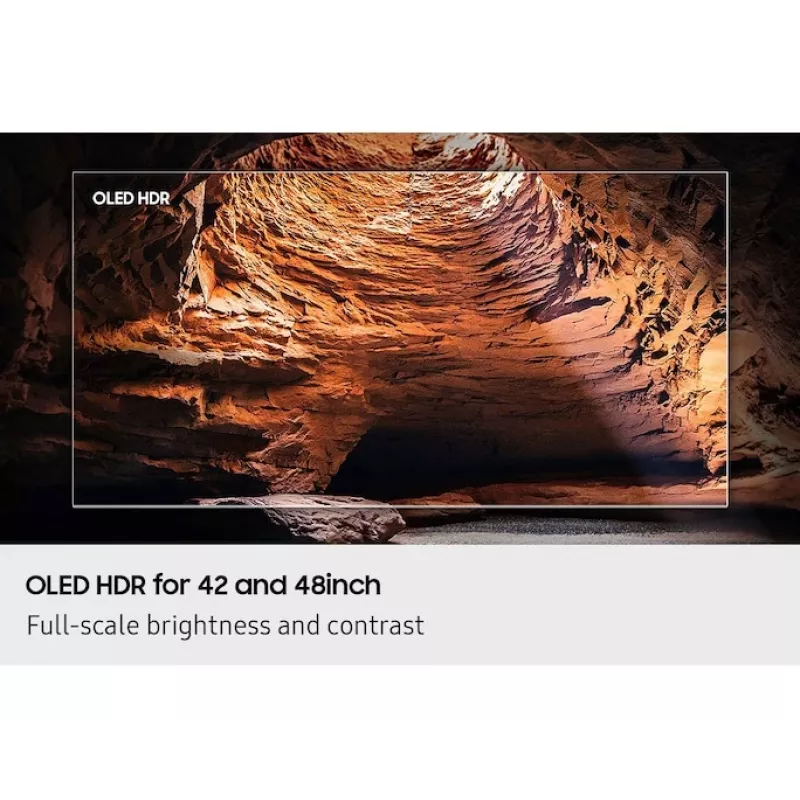 Telewizor OLED Samsung QE77S90FAE 77 cali 4K Ultra HD OLED, 3840×2160, Tizen, 120 Hz, HDR10+ Gaming, Wi‑Fi, Bluetooth 5.3, 4x HDMI, 2.1 ch