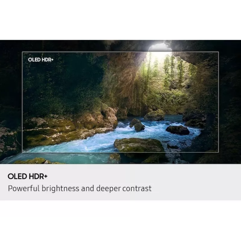 Telewizor OLED Samsung QE77S90FAE 77 cali 4K Ultra HD OLED, 3840×2160, Tizen, 120 Hz, HDR10+ Gaming, Wi‑Fi, Bluetooth 5.3, 4x HDMI, 2.1 ch