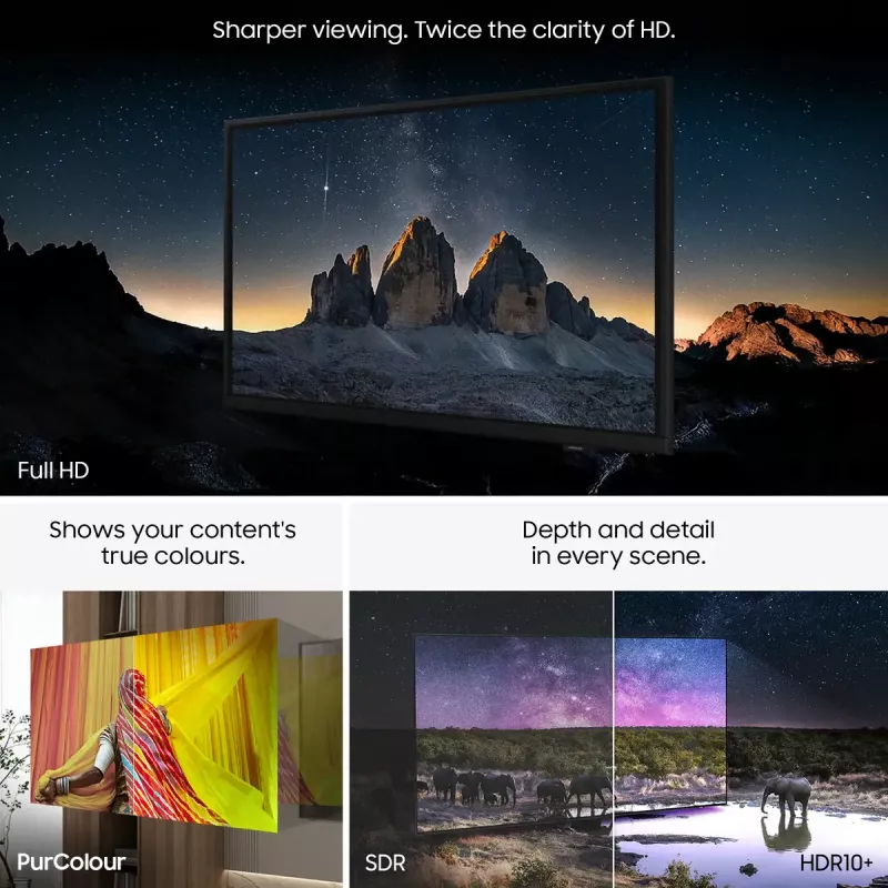 Telewizor LED Samsung UE32F6000FKXXU 32 cale (81,3 cm) Full HD 1920x1080, Tizen, Wi‑Fi, HDR10+, 2×HDMI, 2.0ch, VESA 200×200