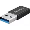 Sandberg USB-C/A DVD Drive, czarny, tacka, Komputer stacjonarny/Laptop, DVD Super Multi DL, USB Type-C, CD-R, CD-ROM, CD-RW, DVD+R DL, DVD-R, DVD-R DL, DVD-RAM, DVD-ROM, DVD-RW