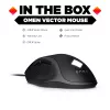 HP OMEN Vector mysz, praworęczna, IR LED, USB Type-A, 16000 DPI, 1 ms, Czarny