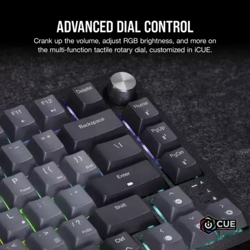 Mechaniczna klawiatura gamingowa Corsair K65 PLUS WIRELESS RGB Wireless USB Czarna