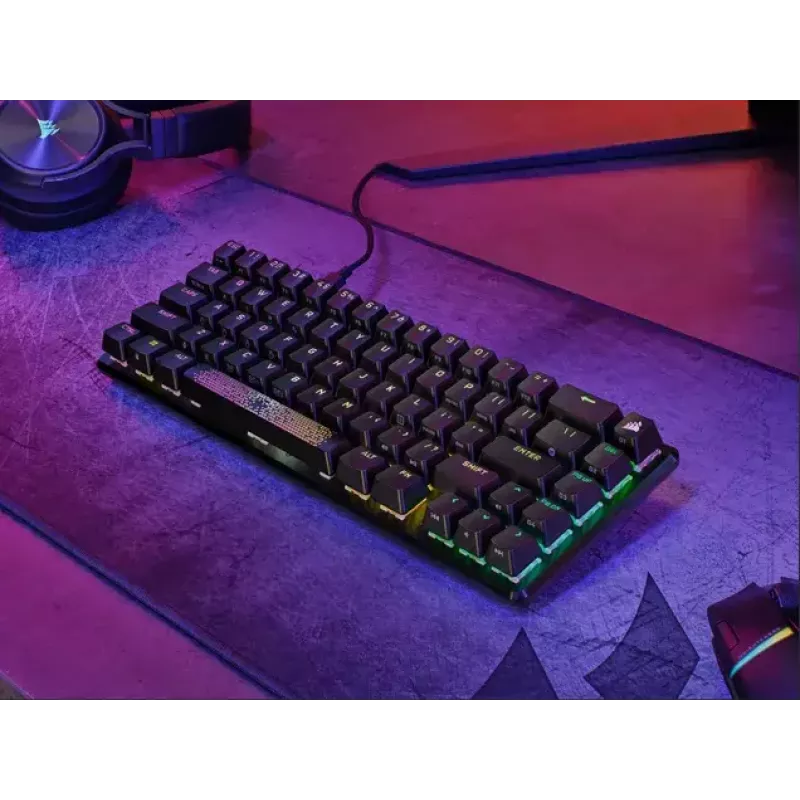Klawiatura Corsair K65 PRO MINI do gier USB QWERTY angielska czarna 65% RGB