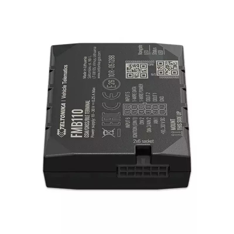 Lokalizator GPS Teltonika FMB110 Samochodowy Czarny Pyłoszczelny 0,128 GB
