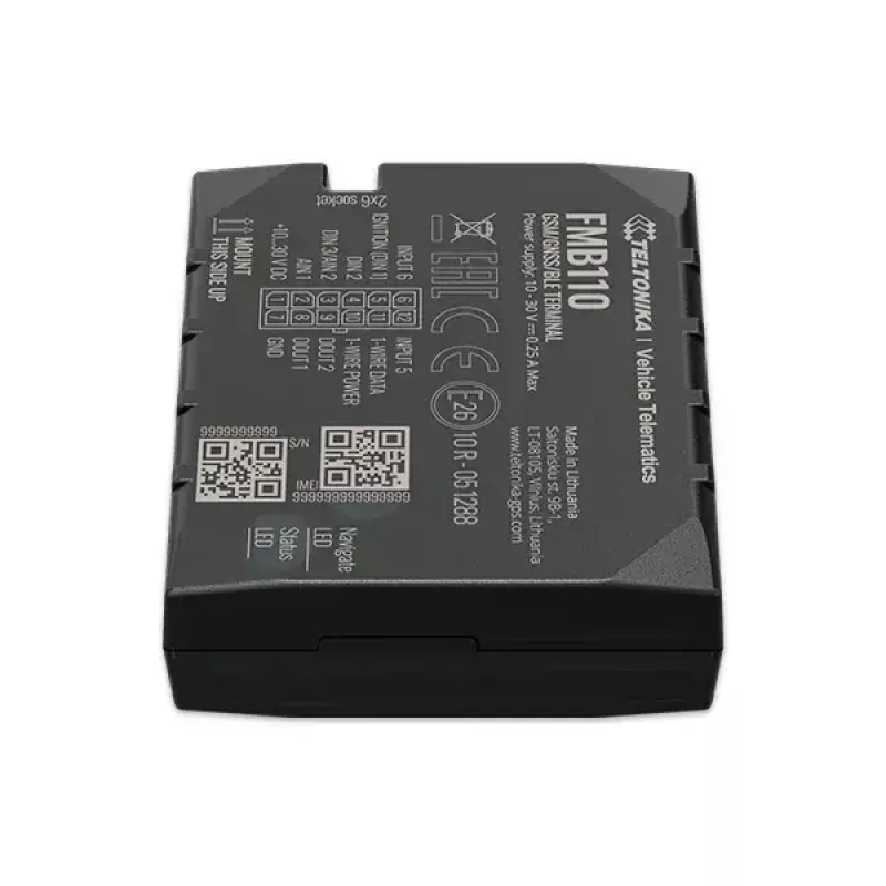 Lokalizator GPS Teltonika FMB110 Samochodowy Czarny Pyłoszczelny 0,128 GB