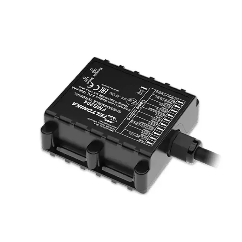 Lokalizator GPS Teltonika FMB204 uniwersalny czarny Single SIM 1800 mAh
