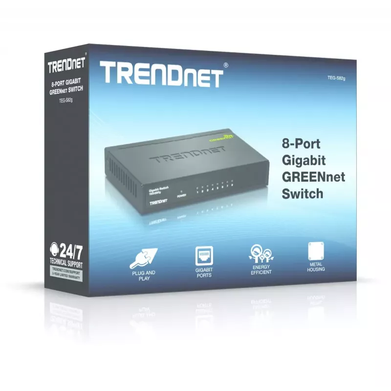 Niezarządzalny przełącznik Trendnet GREENnet TEG-S82G