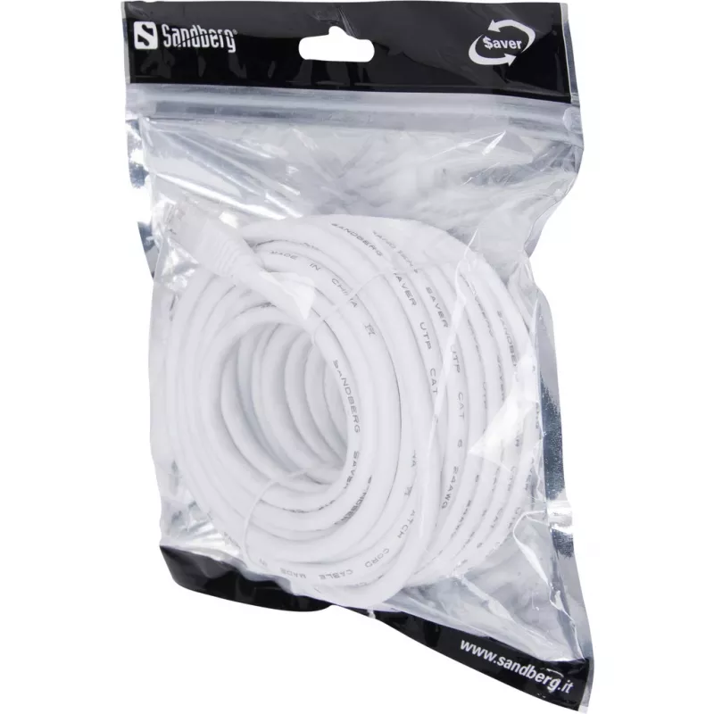 Kabel sieciowy Sandberg UTP Cat6 10m RJ-45 Biały