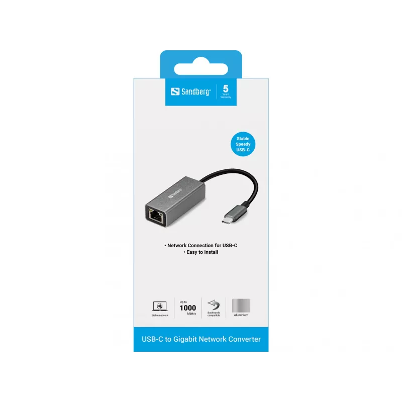 Karta sieciowa Sandberg USB-C Gigabit 136-04