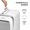 Fellowes LX Series Niszczarka do papieru LX221 20 kartek niszczarka mikrotnąca z wysuwanym koszem 30 l najwyższe bezpieczeństwo P5 biała