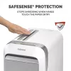 Fellowes LX Series Niszczarka do papieru LX221 20 kartek niszczarka mikrotnąca z wysuwanym koszem 30 l najwyższe bezpieczeństwo P5 biała