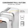 Fellowes LX Series Niszczarka do papieru LX221 20 kartek niszczarka mikrotnąca z wysuwanym koszem 30 l najwyższe bezpieczeństwo P5 biała
