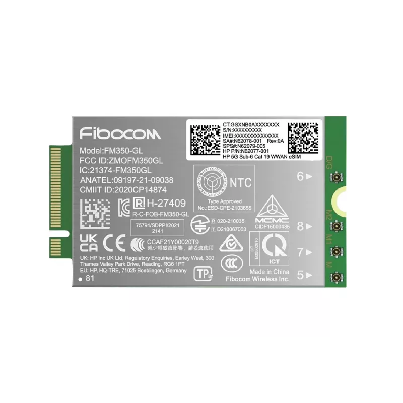 HP 5G Sub-6 Cat 19 WWAN karty/ adaptery interfejsu
