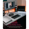 ICY BOX IB-DK8801-TB4 Przewodowy Thunderbolt 4 Antracytowy, Czarny