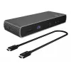 ICY BOX IB-DK8801-TB4 Przewodowy Thunderbolt 4 Antracytowy, Czarny