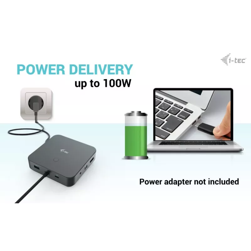 Stacja dokująca i-tec USB-C HDMI Dual DP z Power Delivery 100 W