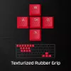 HyperX Rubber Keycaps - zestaw akcesoriów do gier - czerwony (układ US)