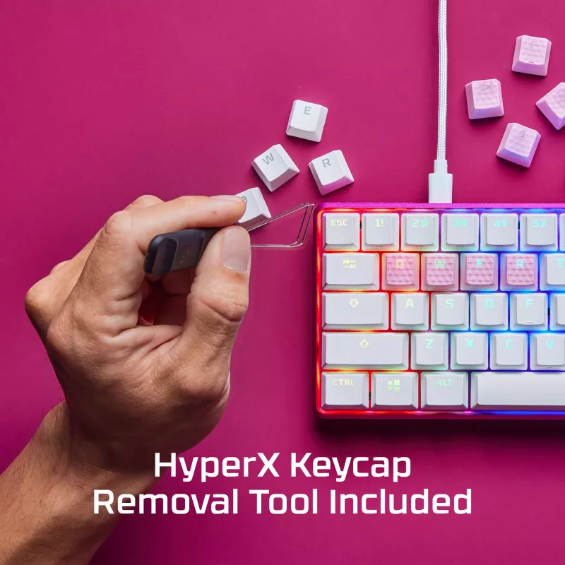 HyperX Rubber Keycaps - zestaw akcesoriów do gier - czerwony (układ US)