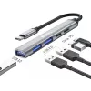 Sandberg USB-C do 3xUSB-A+2xUSB-C SAVER USB 3.2 Gen 1 Szary Aluminium