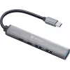 Sandberg USB-C do 3xUSB-A+2xUSB-C SAVER USB 3.2 Gen 1 Szary Aluminium