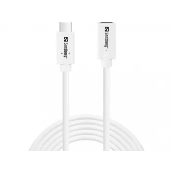 Sandberg USB-C do USB-C Kabel 2M 100W USB 3.2 Gen 2 Biały
