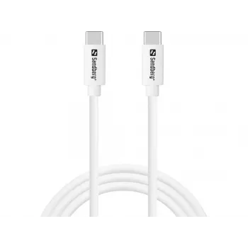 Sandberg USB-C USB-C 65W 1M SAVER, 1 m, USB C, USB C, USB 2.0, biały