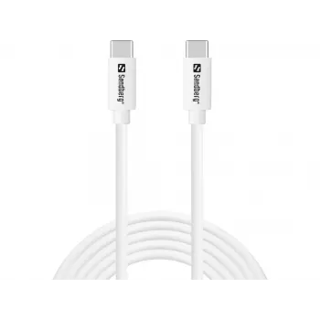 Sandberg USB-C USB-C 65W 2M SAVER, 2 m, USB C, USB C, USB 2.0, Biały