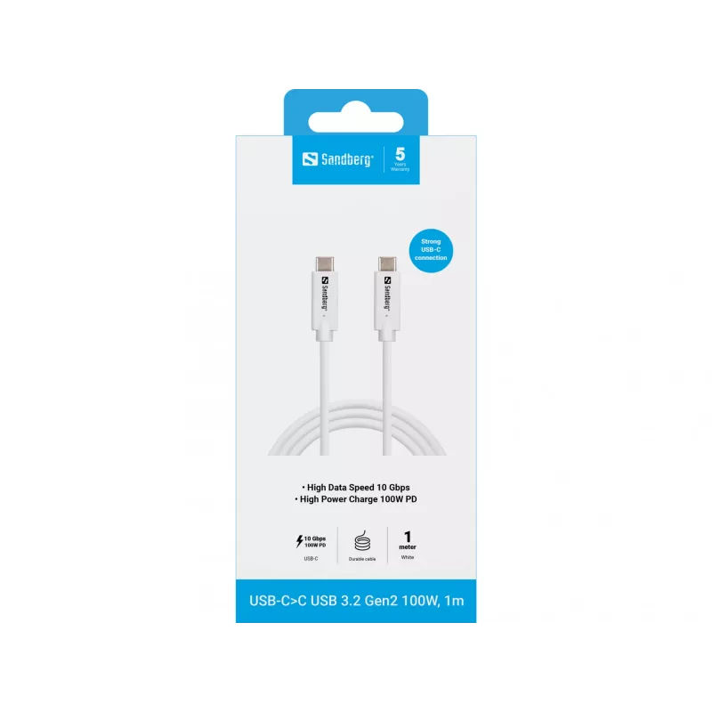 Sandberg USB-CC USB 3.2 Gen2 100W, 1M