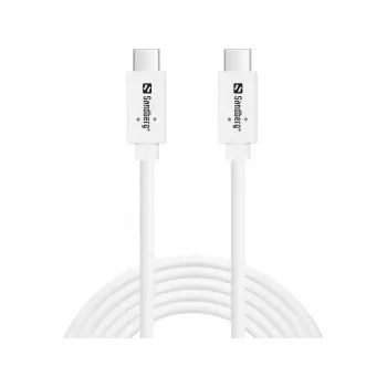 Sandberg USB-C>C USB 3.1 G2 100W 2M Kabel biały